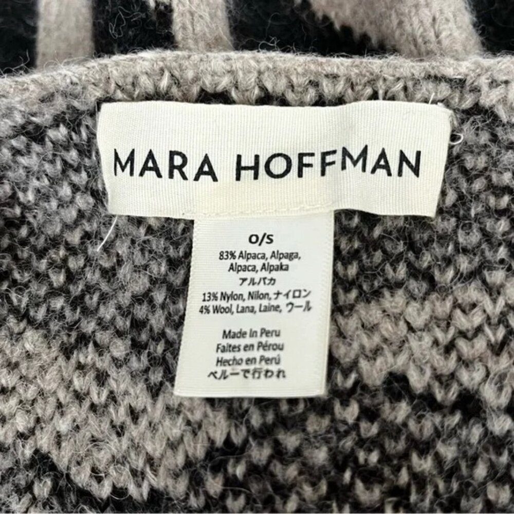 Mara Hoffman Zebra Print Alpaca Wool Blend Open Front Kimono Cardigan O/S Made I - Picture 3 of 14